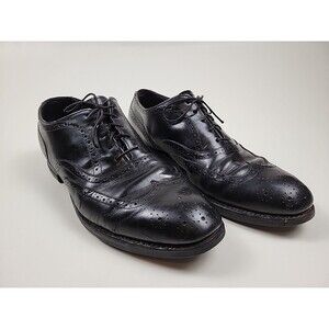 Vintage Biltrite Men's Wingtip Brogue Shoes, USA Made, Black, Leather Size 9.5D